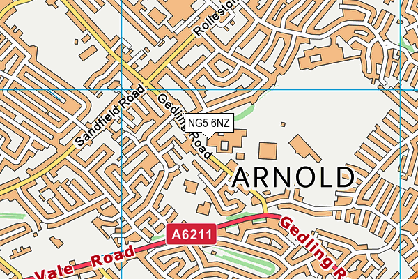 Arnold Hill Spencer Academy map (NG5 6NZ) - OS VectorMap District (Ordnance Survey)