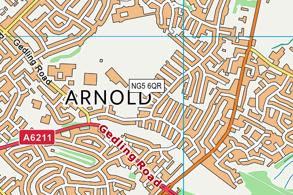 NG5 6QR map - OS VectorMap District (Ordnance Survey)