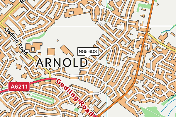 NG5 6QS map - OS VectorMap District (Ordnance Survey)