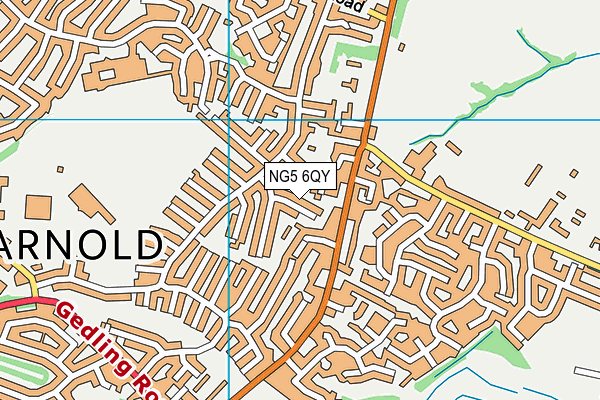 NG5 6QY map - OS VectorMap District (Ordnance Survey)