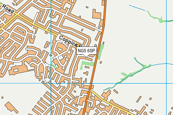 NG5 6SP map - OS VectorMap District (Ordnance Survey)