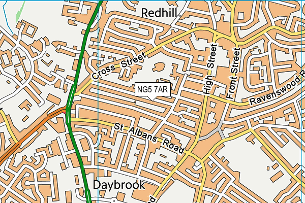 NG5 7AR map - OS VectorMap District (Ordnance Survey)