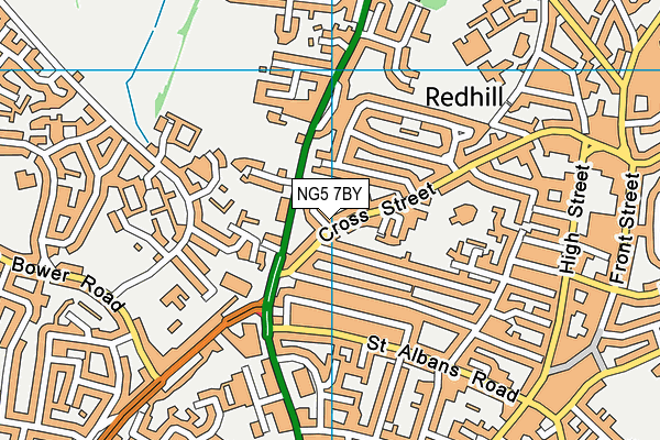 NG5 7BY map - OS VectorMap District (Ordnance Survey)