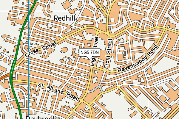 NG5 7DN map - OS VectorMap District (Ordnance Survey)