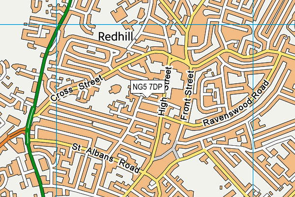 NG5 7DP map - OS VectorMap District (Ordnance Survey)