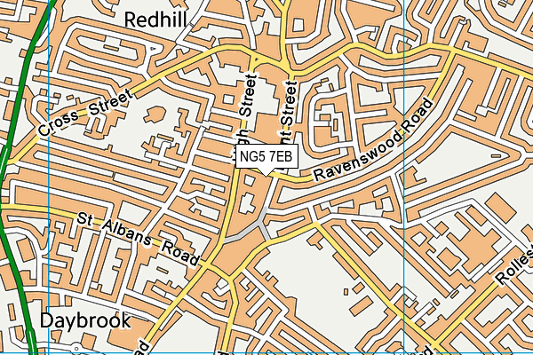 NG5 7EB map - OS VectorMap District (Ordnance Survey)