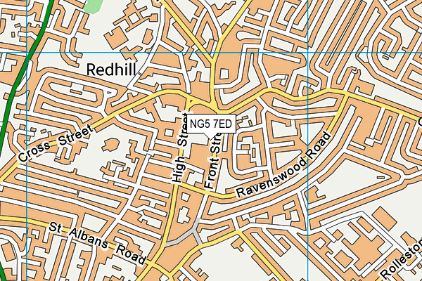 NG5 7ED map - OS VectorMap District (Ordnance Survey)