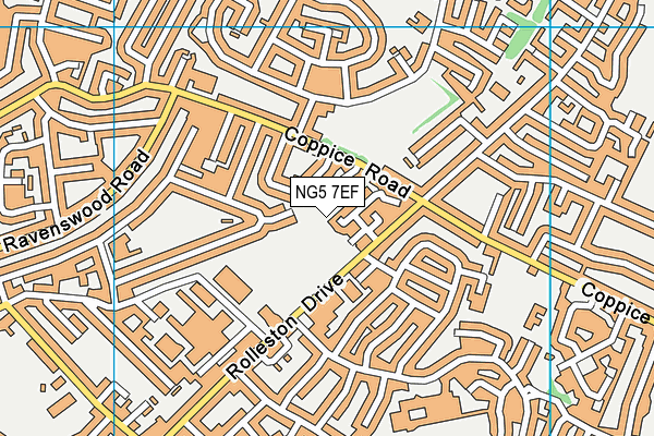 NG5 7EF map - OS VectorMap District (Ordnance Survey)