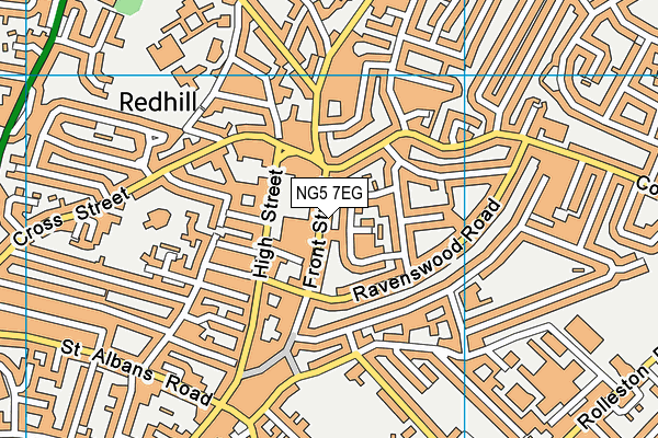 NG5 7EG map - OS VectorMap District (Ordnance Survey)