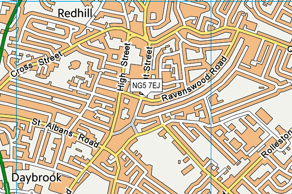 NG5 7EJ map - OS VectorMap District (Ordnance Survey)