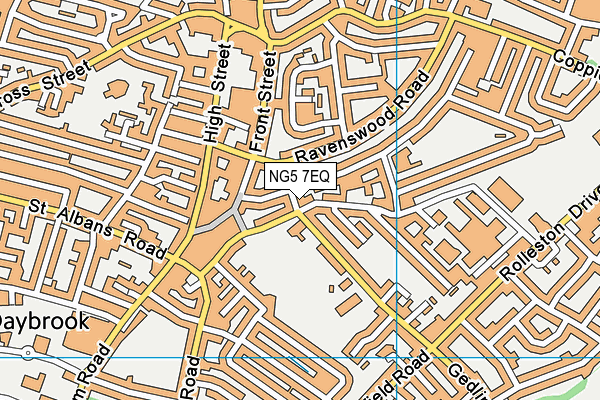 NG5 7EQ map - OS VectorMap District (Ordnance Survey)