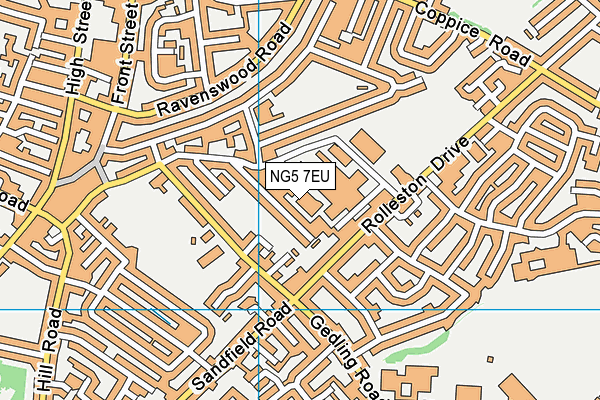 NG5 7EU map - OS VectorMap District (Ordnance Survey)