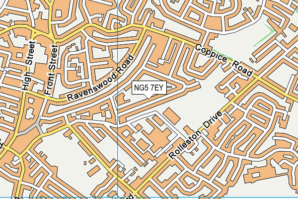 NG5 7EY map - OS VectorMap District (Ordnance Survey)