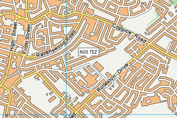 NG5 7EZ map - OS VectorMap District (Ordnance Survey)