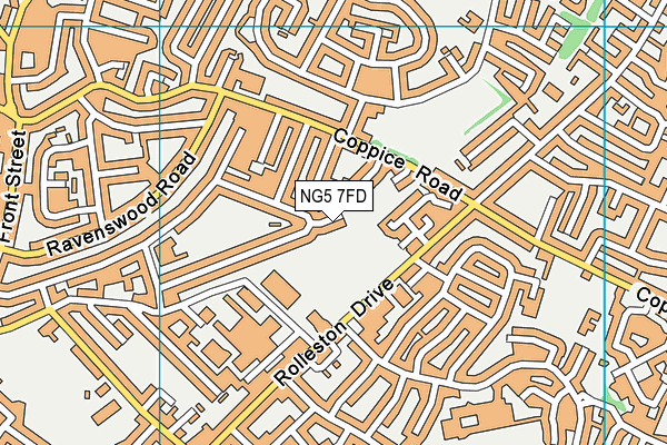 NG5 7FD map - OS VectorMap District (Ordnance Survey)