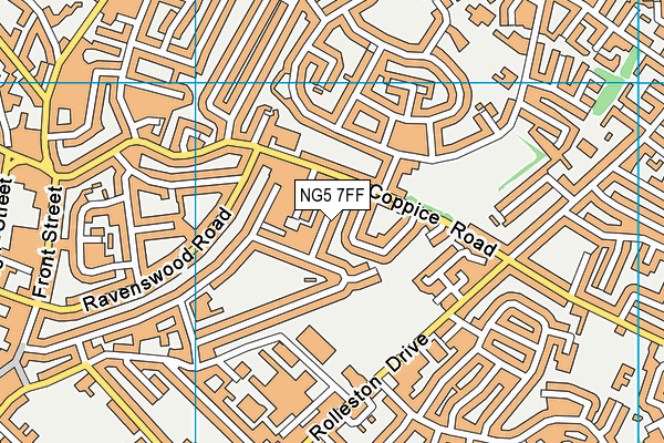 NG5 7FF map - OS VectorMap District (Ordnance Survey)