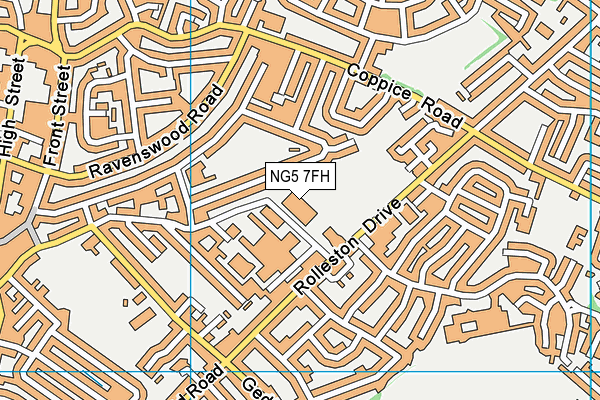 NG5 7FH map - OS VectorMap District (Ordnance Survey)