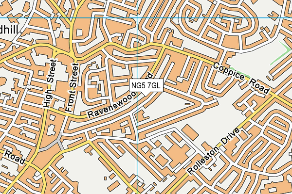 NG5 7GL map - OS VectorMap District (Ordnance Survey)