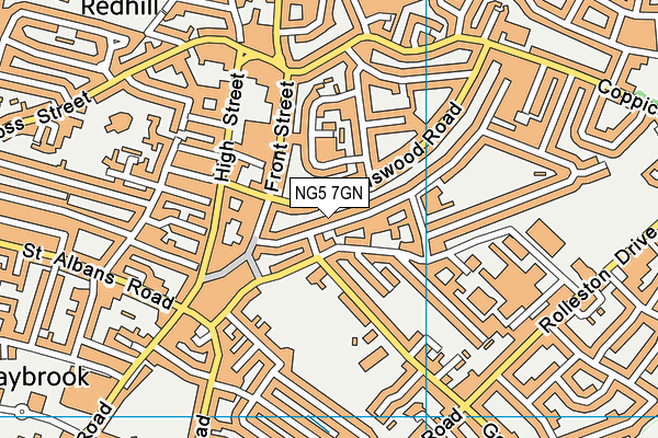 NG5 7GN map - OS VectorMap District (Ordnance Survey)