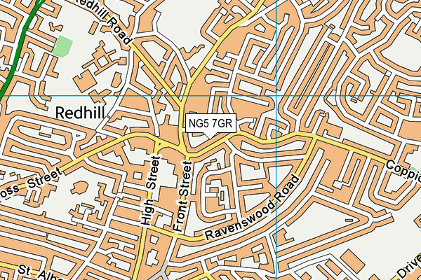 NG5 7GR map - OS VectorMap District (Ordnance Survey)