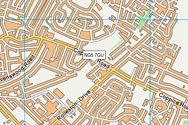 NG5 7GU map - OS VectorMap District (Ordnance Survey)