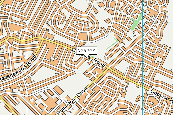 NG5 7GY map - OS VectorMap District (Ordnance Survey)