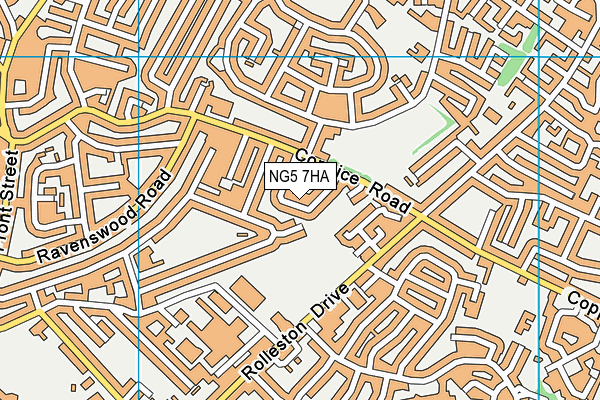 NG5 7HA map - OS VectorMap District (Ordnance Survey)