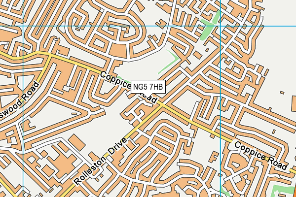 NG5 7HB map - OS VectorMap District (Ordnance Survey)