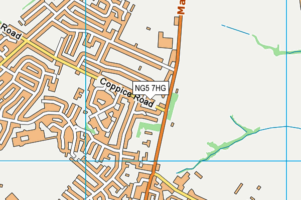 NG5 7HG map - OS VectorMap District (Ordnance Survey)