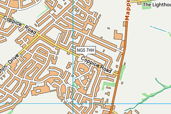 NG5 7HH map - OS VectorMap District (Ordnance Survey)