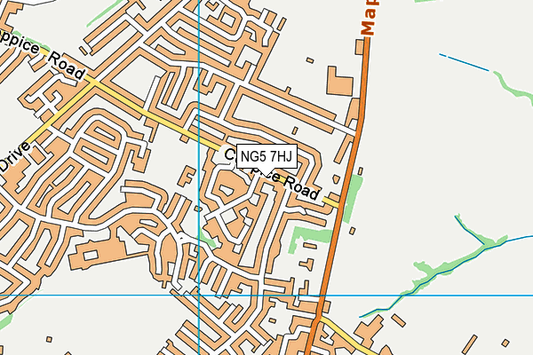 NG5 7HJ map - OS VectorMap District (Ordnance Survey)