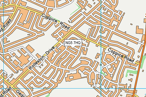 NG5 7HQ map - OS VectorMap District (Ordnance Survey)