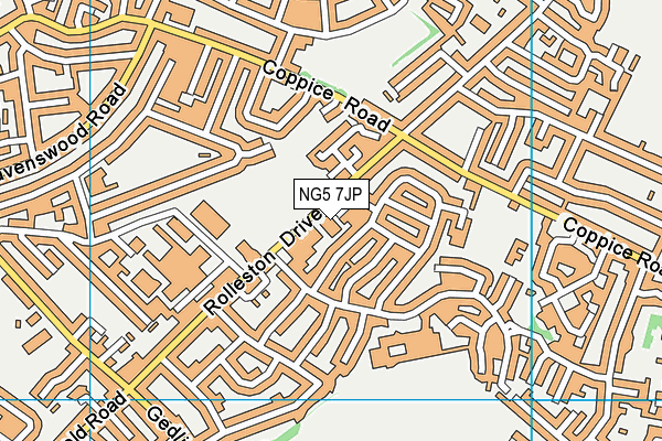 NG5 7JP map - OS VectorMap District (Ordnance Survey)