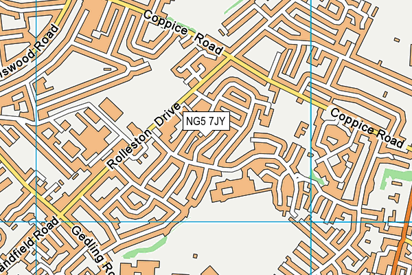 NG5 7JY map - OS VectorMap District (Ordnance Survey)