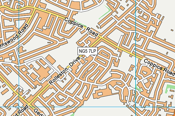 NG5 7LP map - OS VectorMap District (Ordnance Survey)