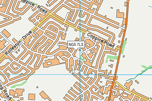 Coppice Farm Primary School map (NG5 7LS) - OS VectorMap District (Ordnance Survey)