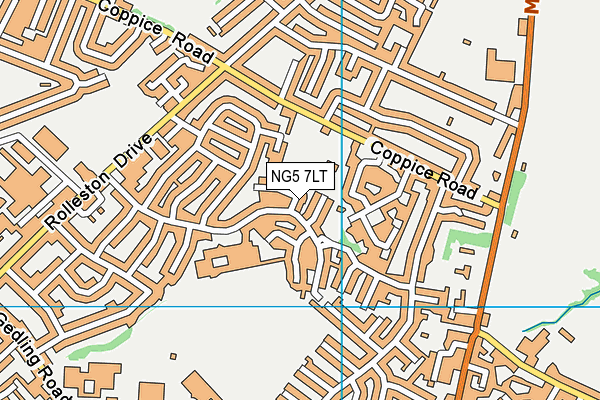 NG5 7LT map - OS VectorMap District (Ordnance Survey)