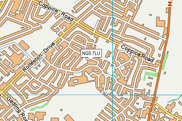 NG5 7LU map - OS VectorMap District (Ordnance Survey)