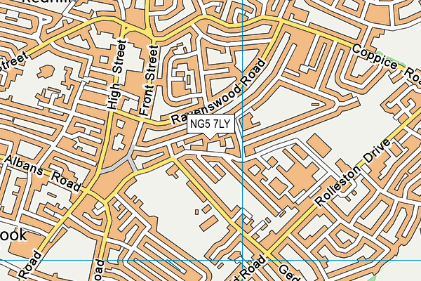 NG5 7LY map - OS VectorMap District (Ordnance Survey)