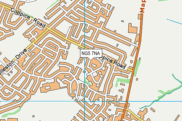 NG5 7NA map - OS VectorMap District (Ordnance Survey)