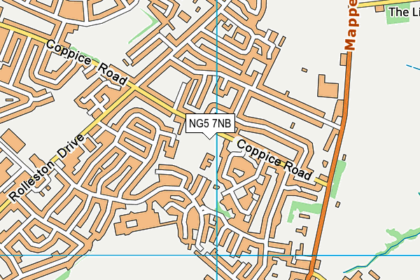 NG5 7NB map - OS VectorMap District (Ordnance Survey)