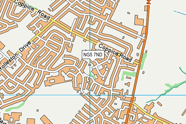 NG5 7ND map - OS VectorMap District (Ordnance Survey)