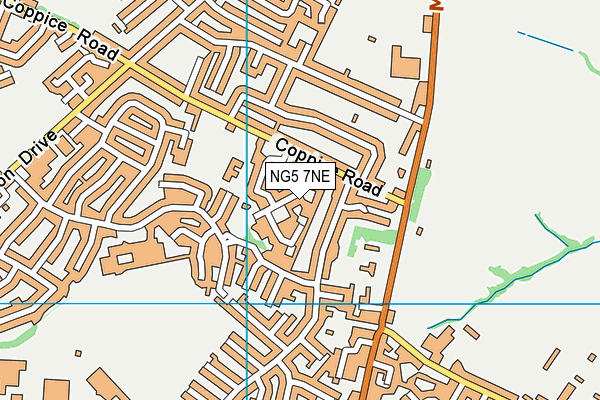 NG5 7NE map - OS VectorMap District (Ordnance Survey)