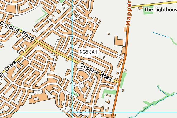 NG5 8AH map - OS VectorMap District (Ordnance Survey)