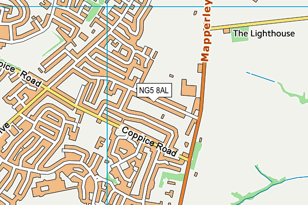 NG5 8AL map - OS VectorMap District (Ordnance Survey)
