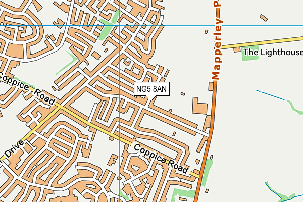 NG5 8AN map - OS VectorMap District (Ordnance Survey)