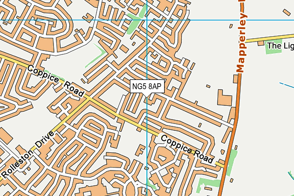 NG5 8AP map - OS VectorMap District (Ordnance Survey)