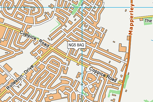 NG5 8AQ map - OS VectorMap District (Ordnance Survey)