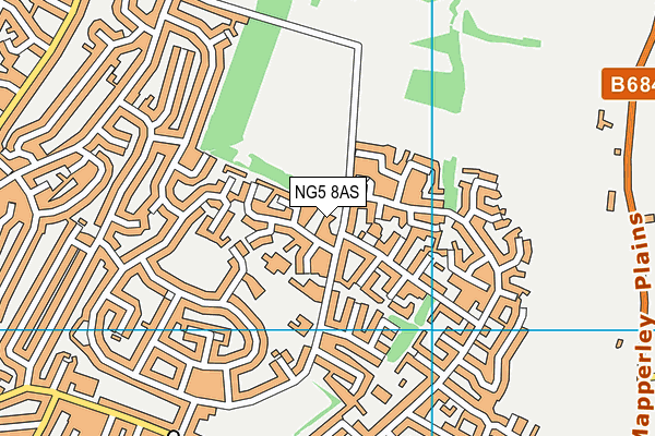 NG5 8AS map - OS VectorMap District (Ordnance Survey)