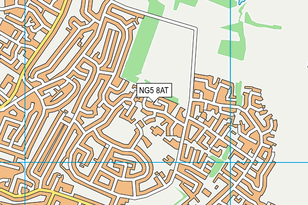 NG5 8AT map - OS VectorMap District (Ordnance Survey)